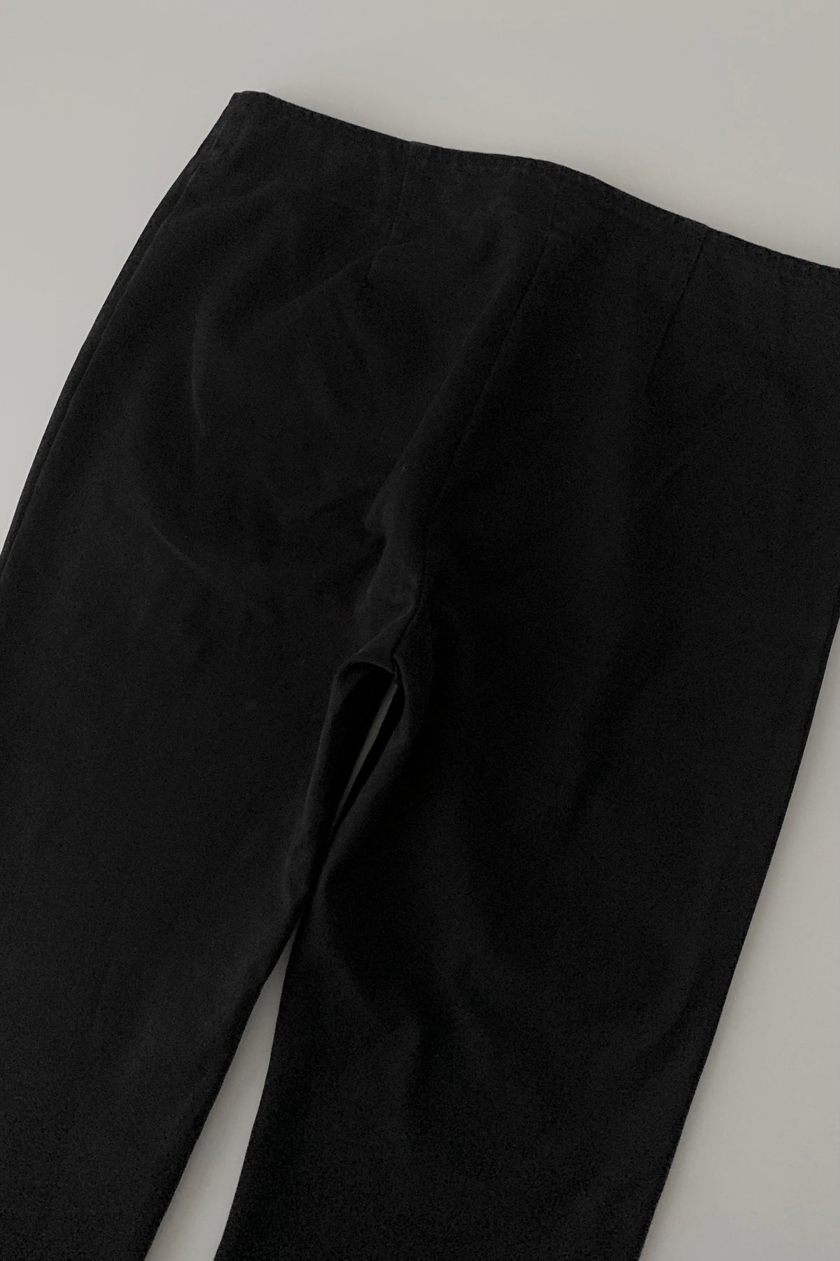 black waist buttons cotton pants