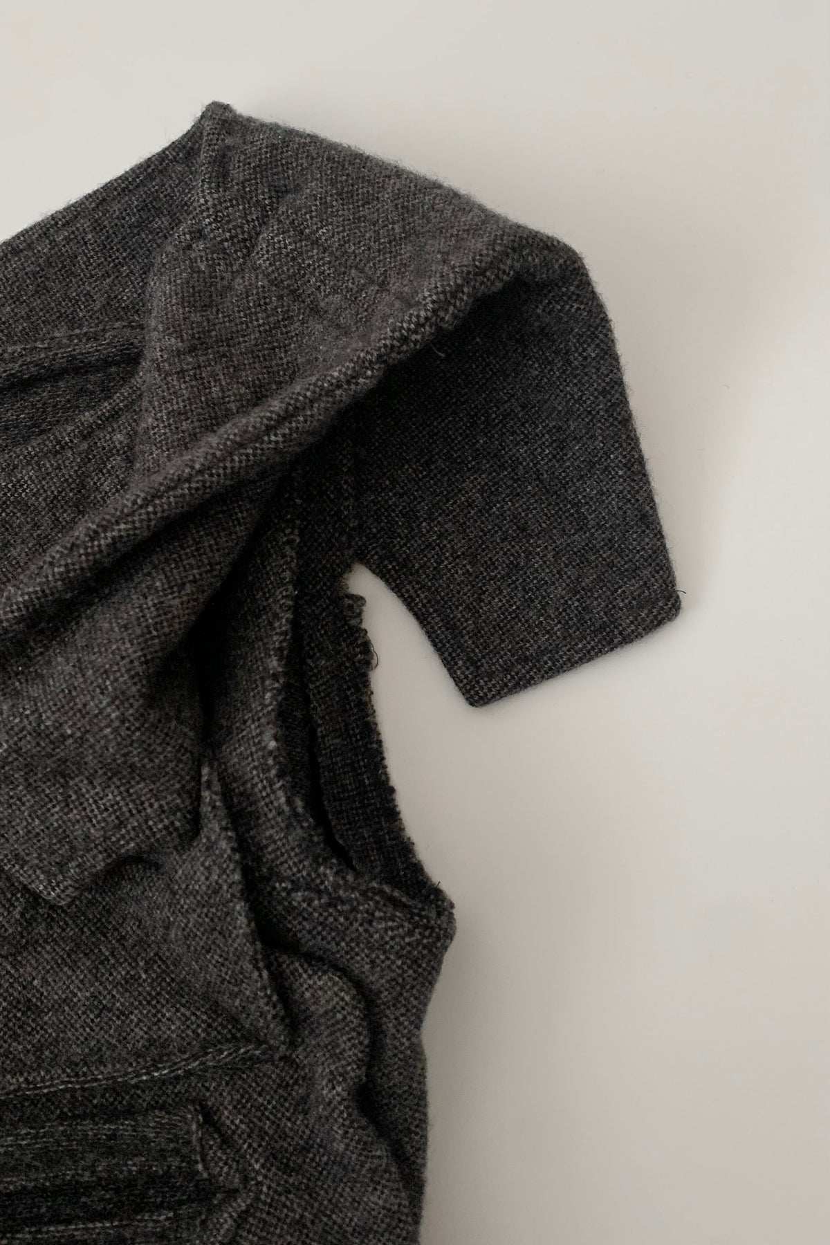 dark gray patchwork wool tops