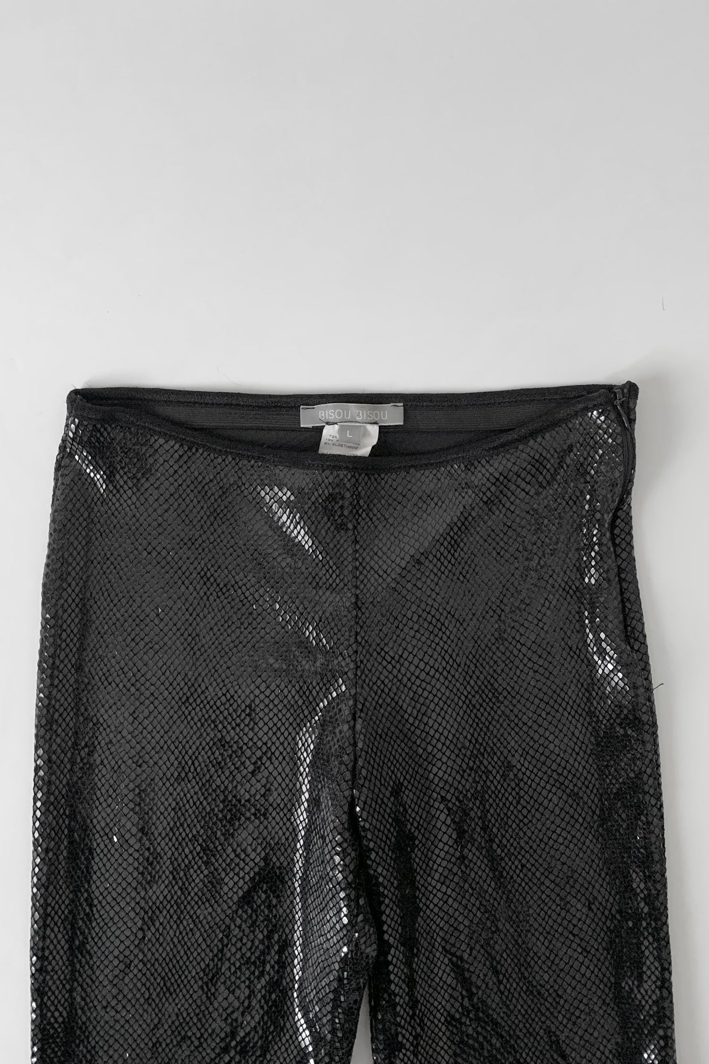 France black snake skin pants