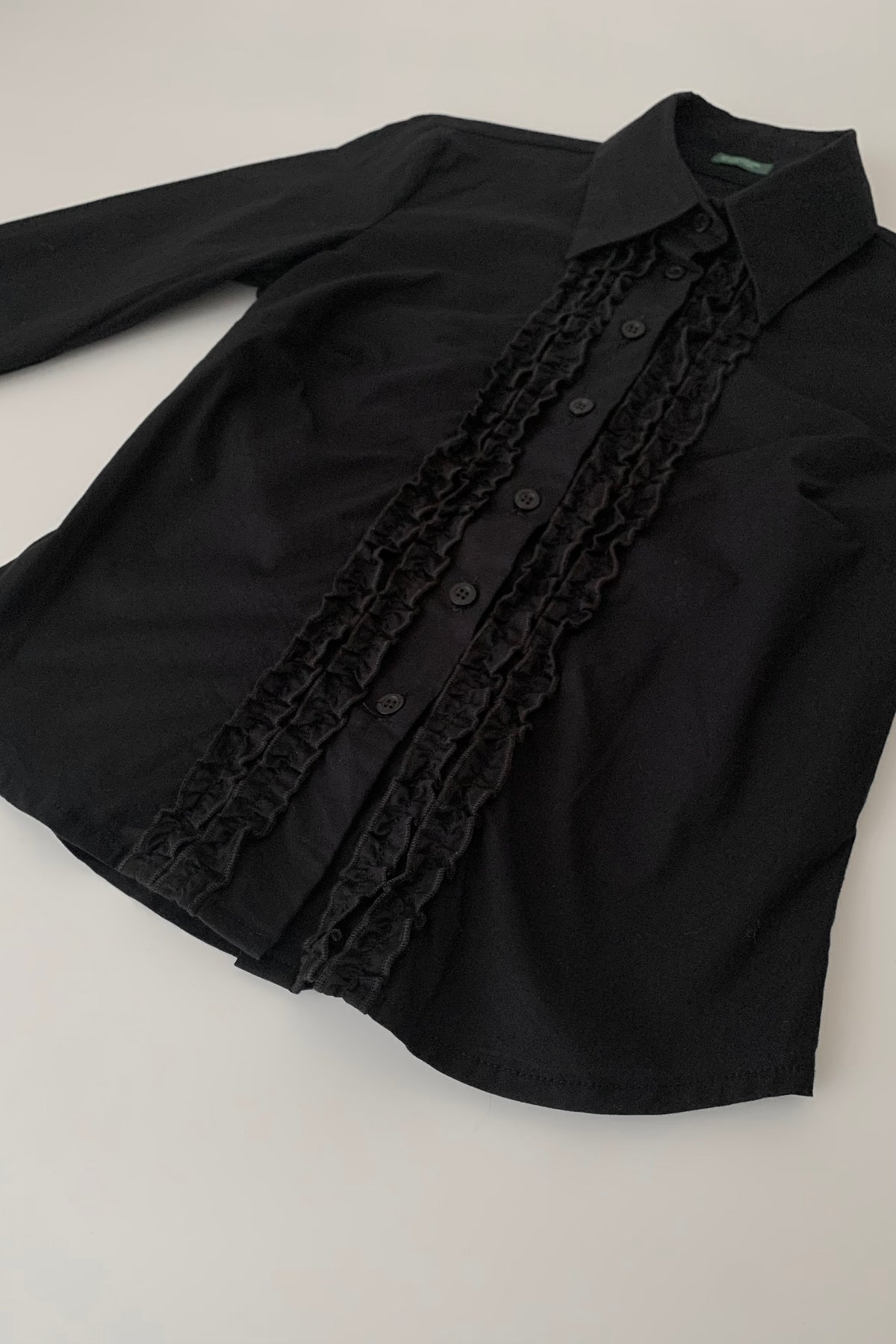 black centre frill shirt