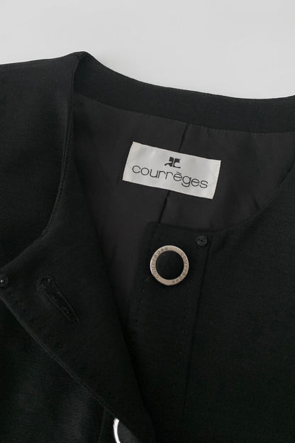 courrage black no collar jacket