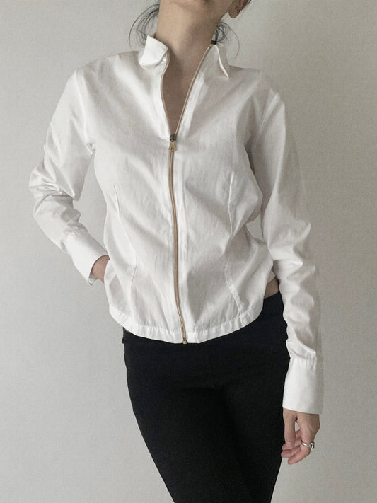 Italy gold zip shirt jacket