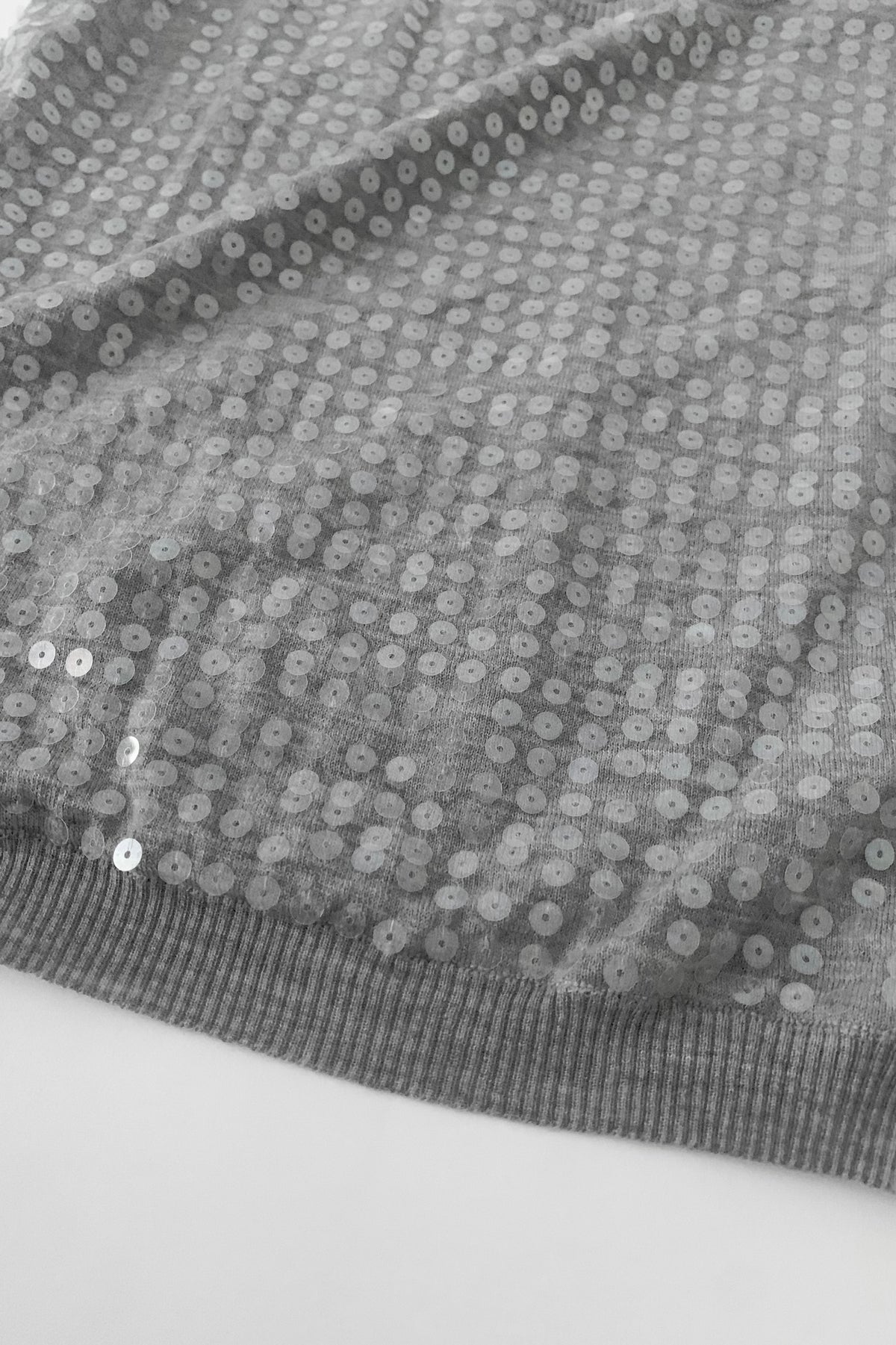 Salvatore Ferragamo gray sequins knit vest