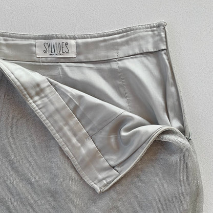 Italy silver summer knit skirt