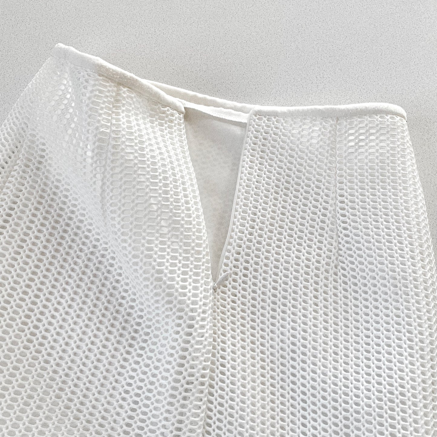 white mesh mermaid skirt