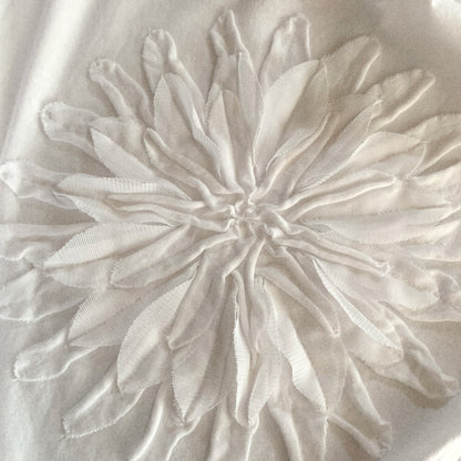 white flower icon T tops