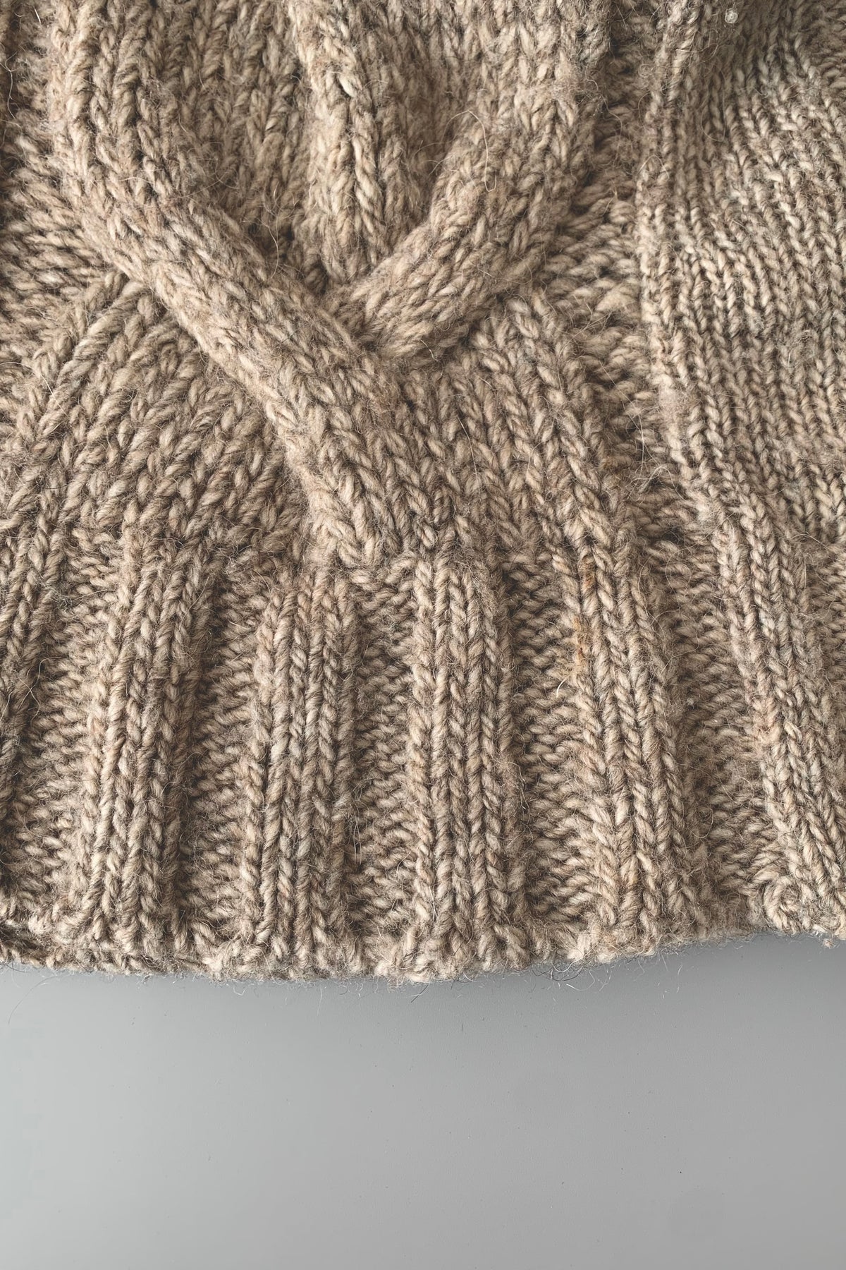light brown low gauge knit dress
