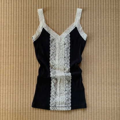 bi-color lace camisole