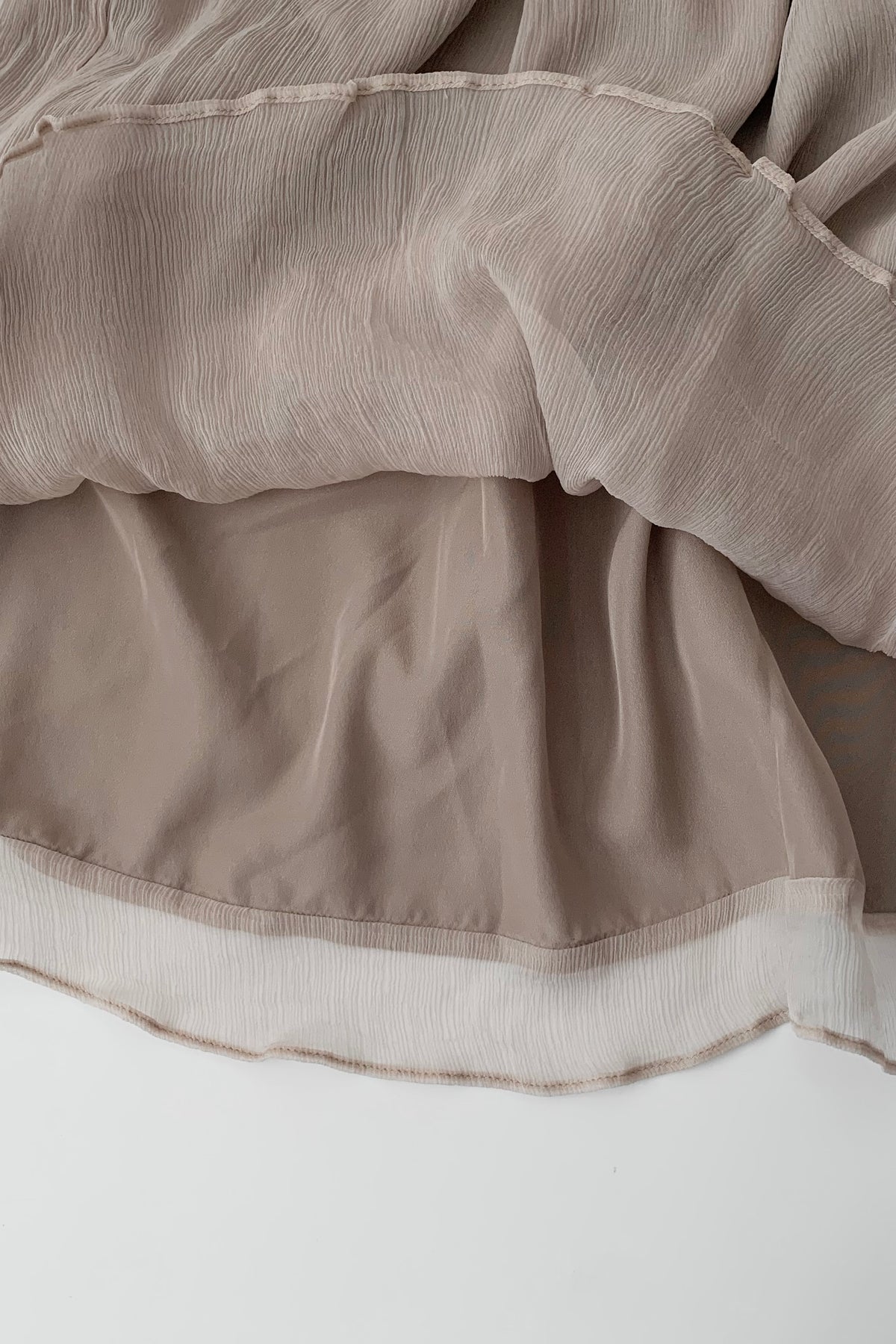 dusty beige flare cami dress