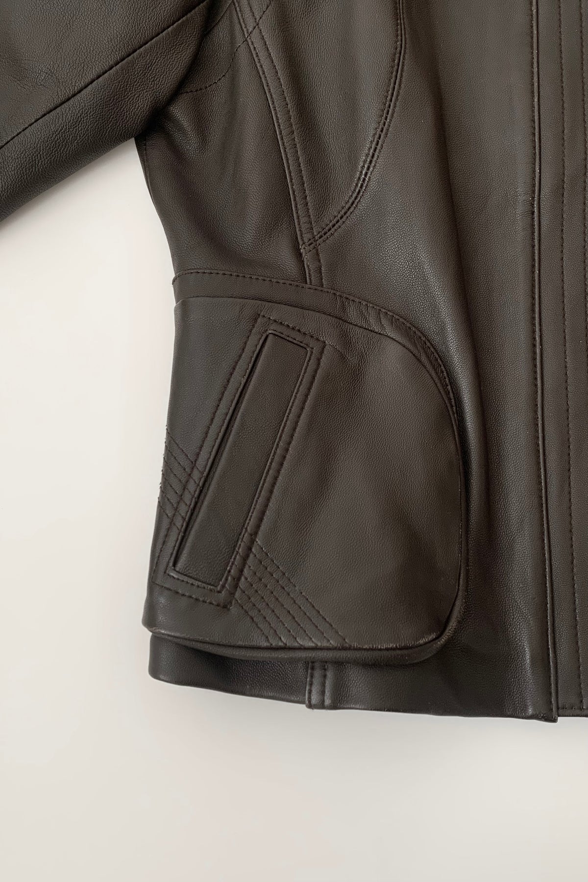 dark brown lamb leather jacket