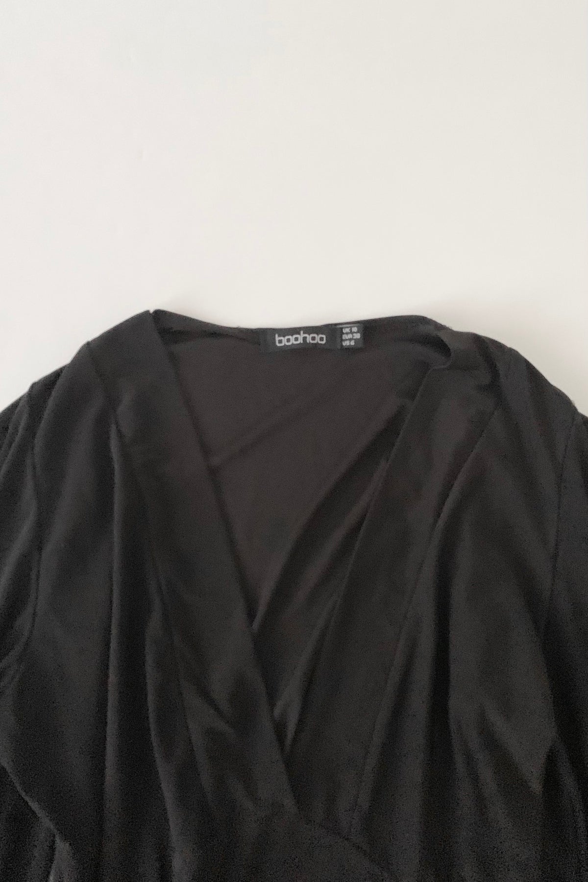 UK black v neck body suit