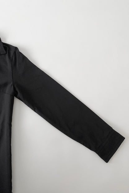 Italy black zip nylon jacket
