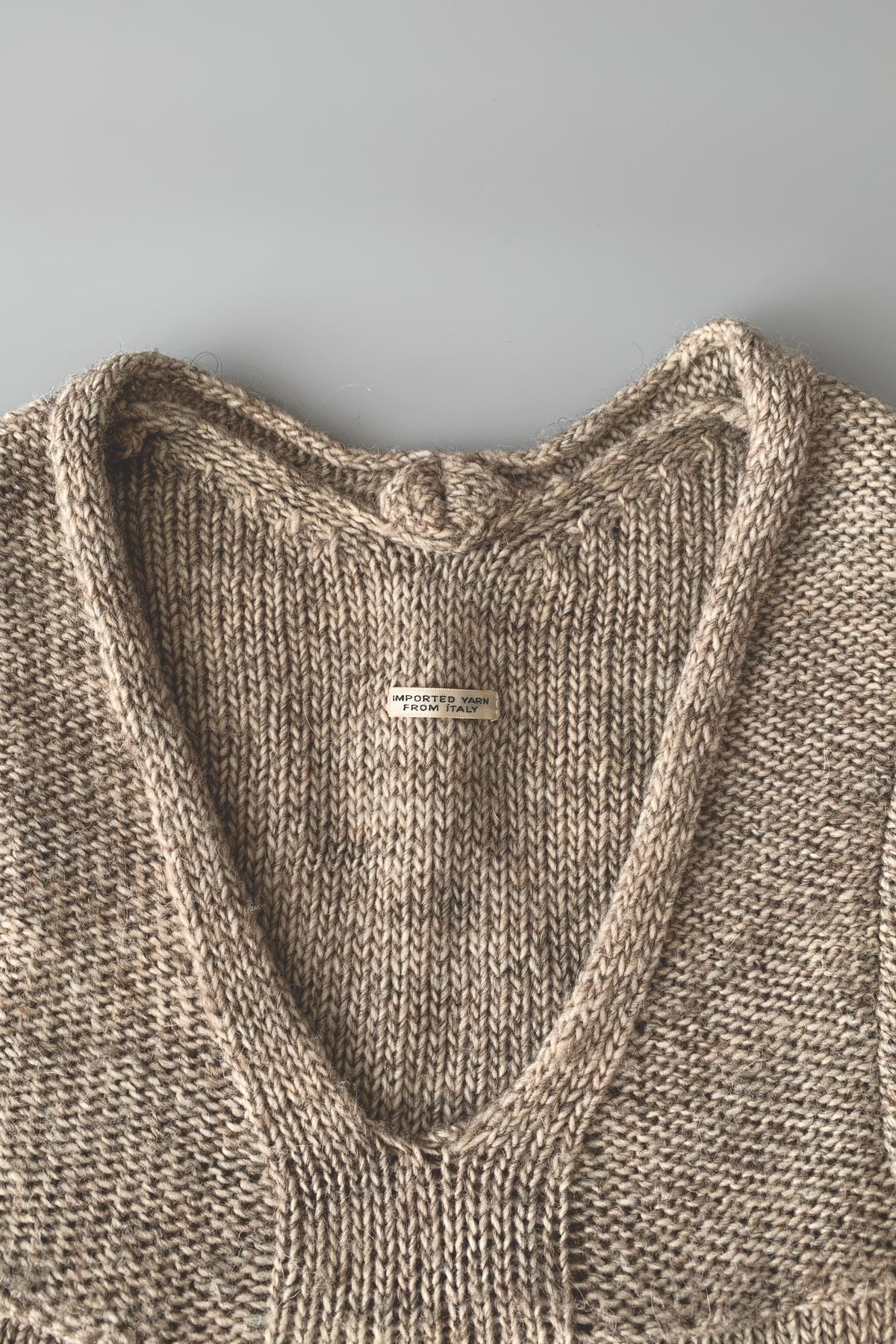 light brown low gauge knit dress