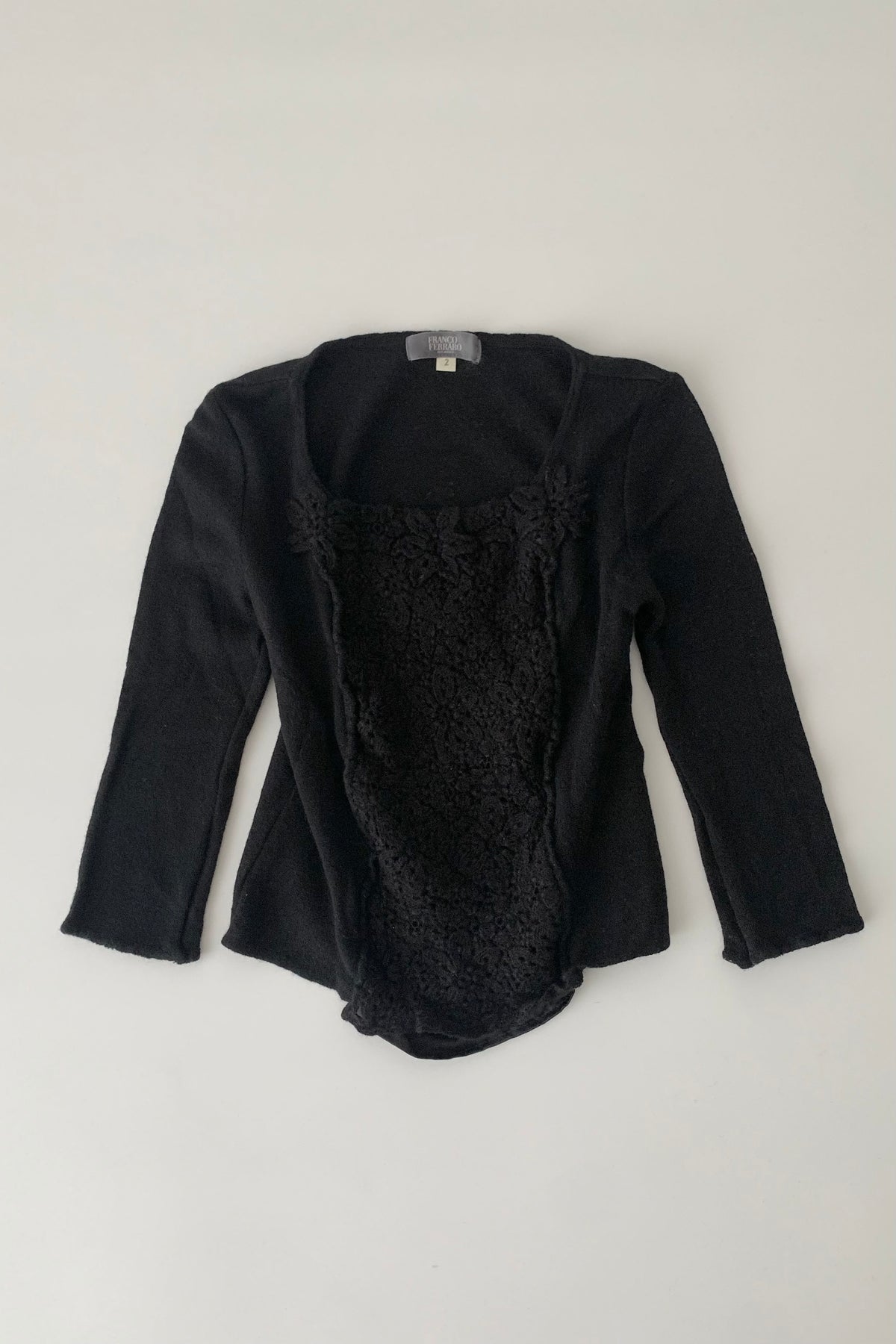 black centre crochet mini tops