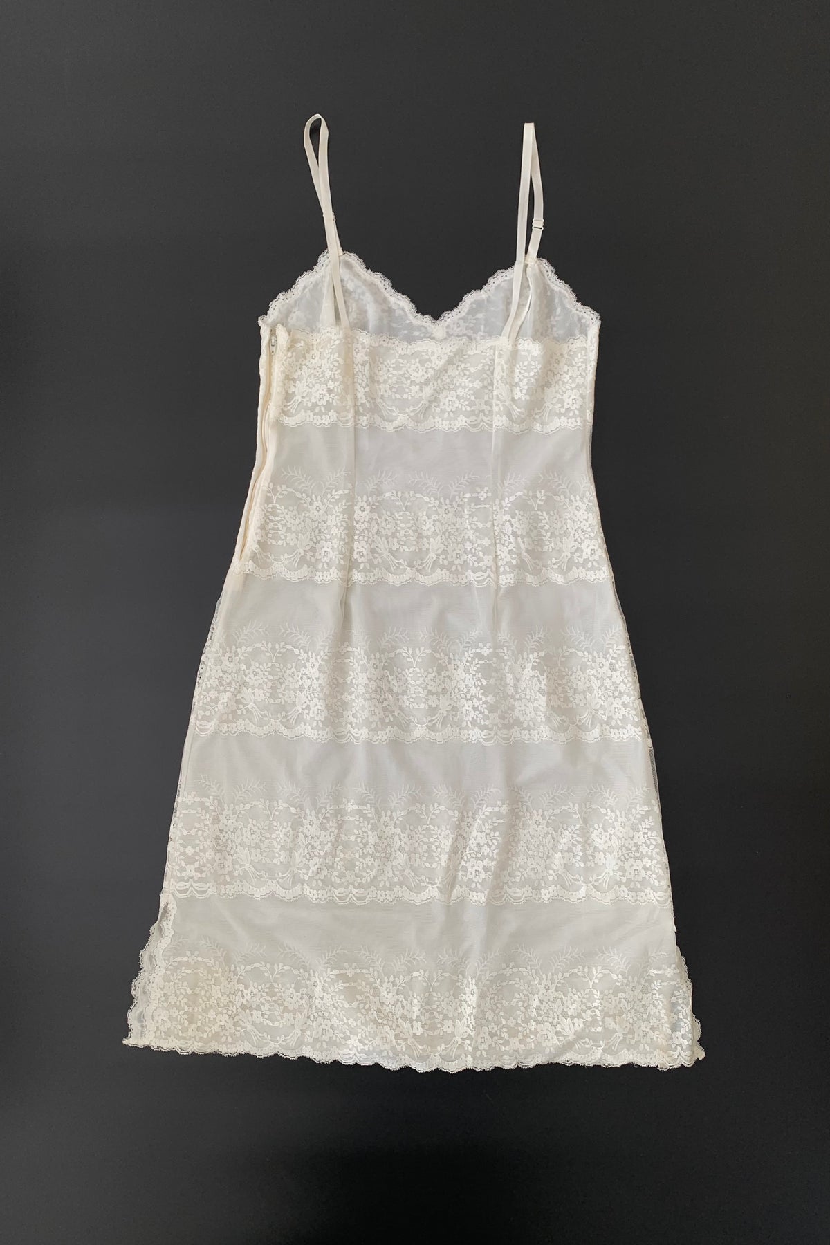 usa ivory lace see-through dress