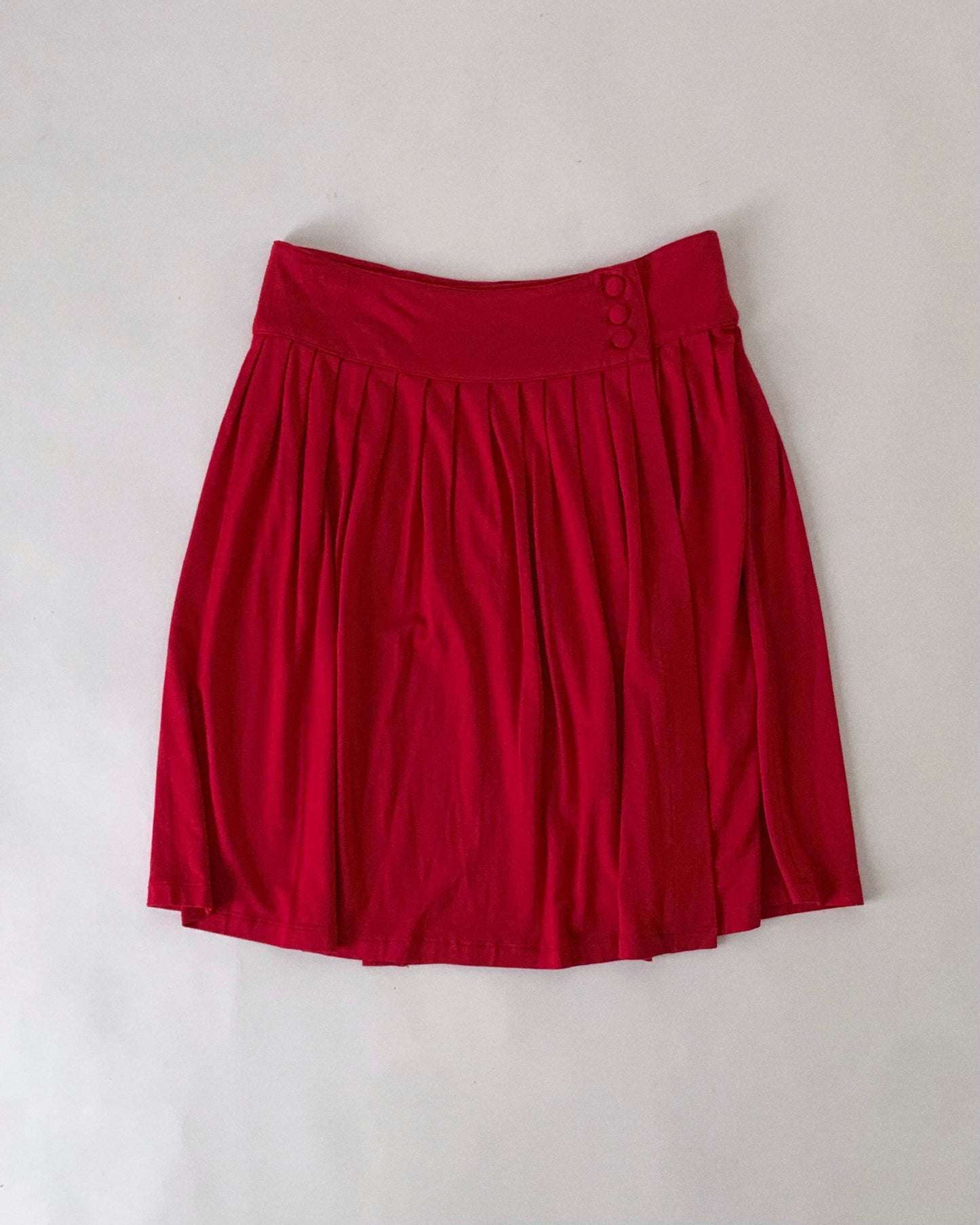 agnes b. red wrap skirt