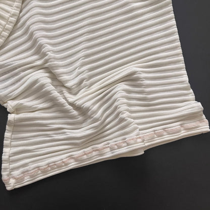 Italy ivory sheer stripe tops
