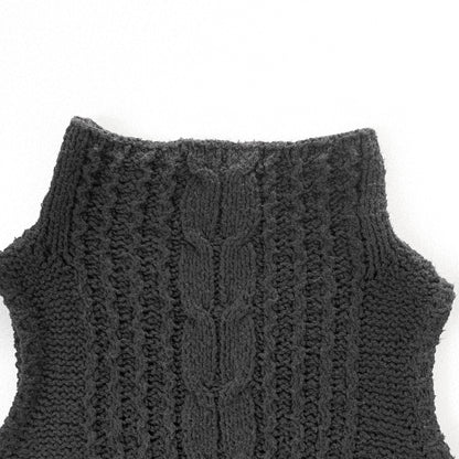 black knit design vest