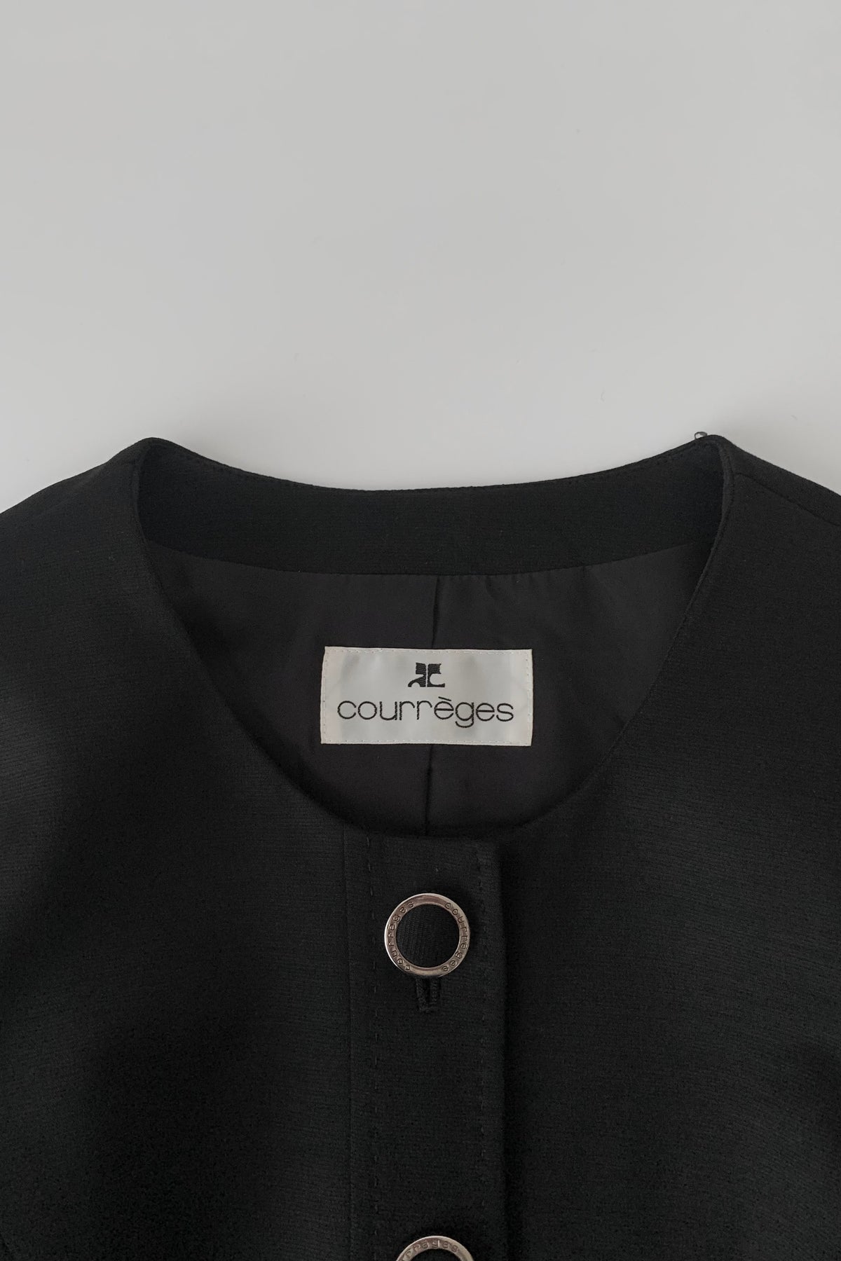 courrage black no collar jacket