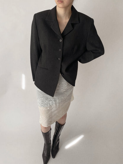 black classic tailored jacket