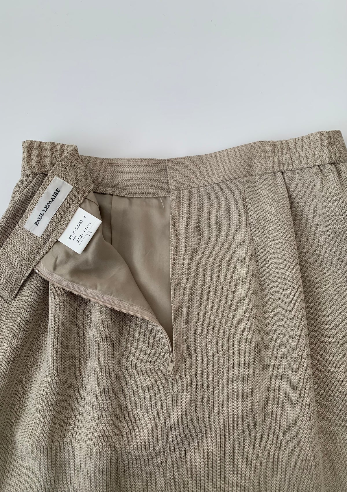 light beige long skirt