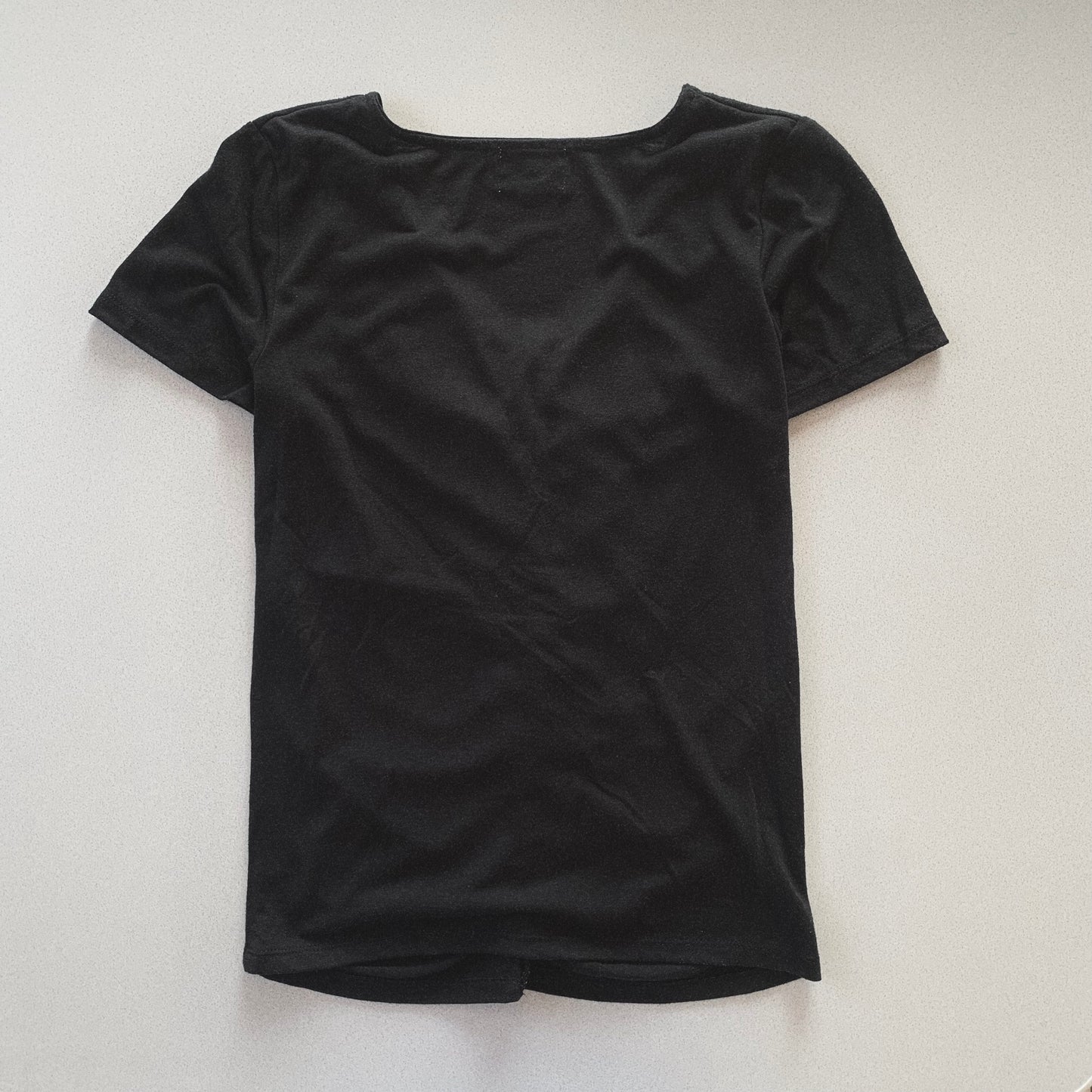 black center frill T tops