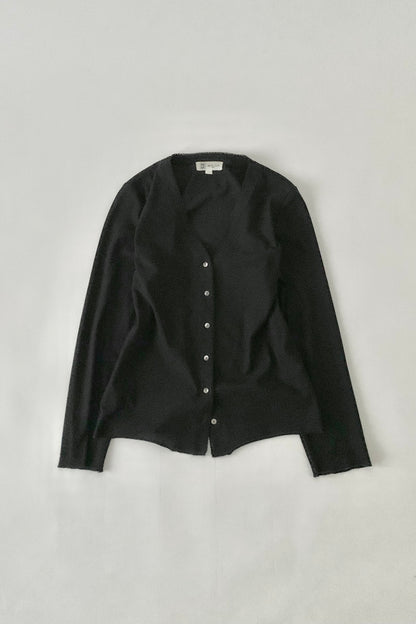 black shell buttons cardigan