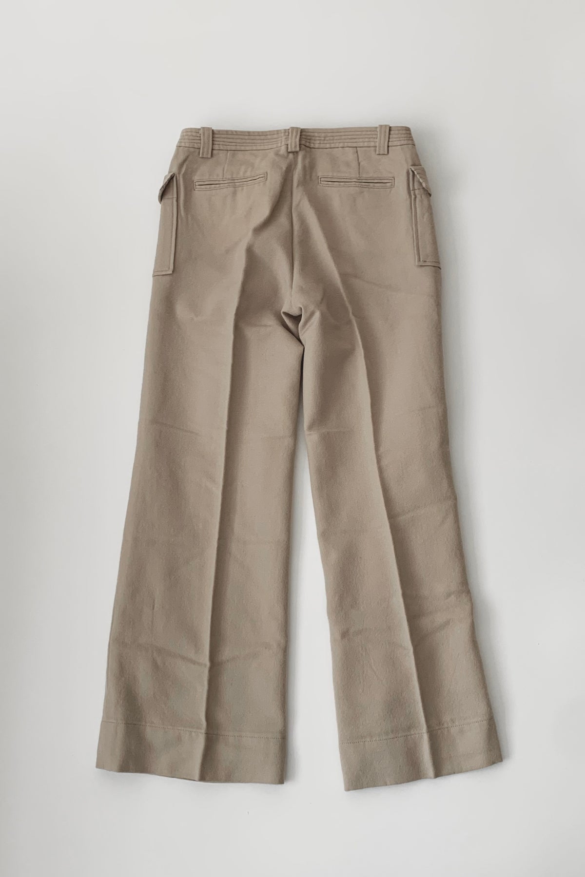 yellow beige wool pants