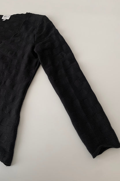 ARMANI black dot & stripe tops