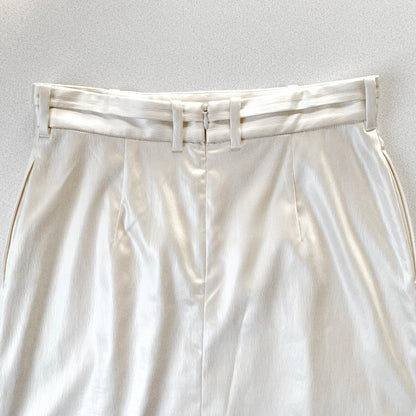 champagne gold satin long skirt