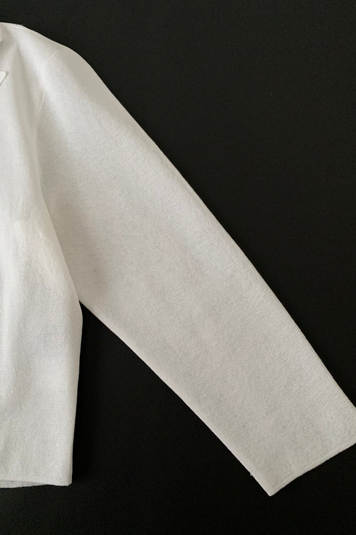 white see-through cardigan