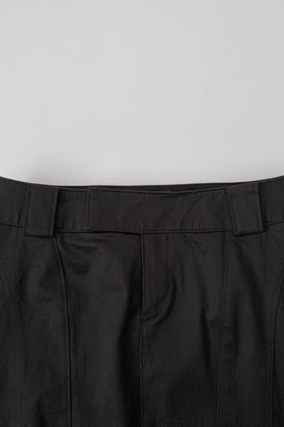 black tight mini skirt