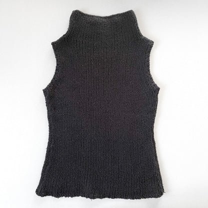 black knit design vest