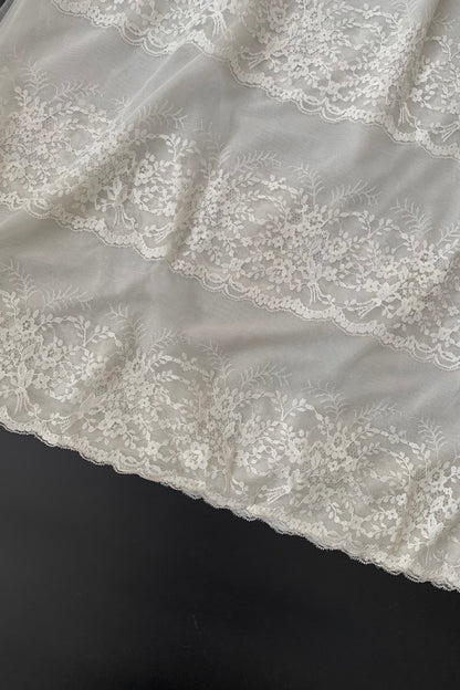 usa ivory lace see-through dress