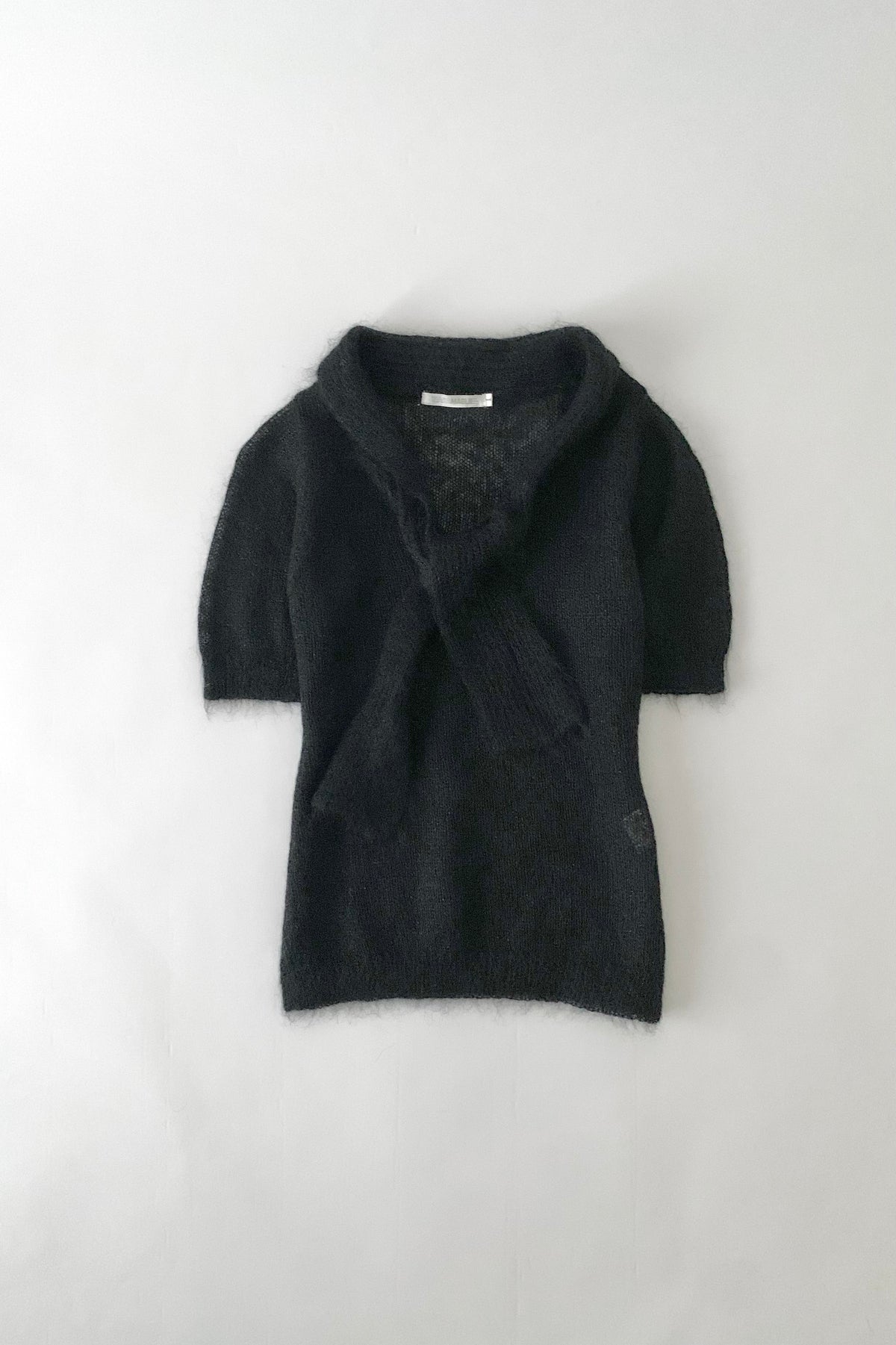 black mohair ensemble knit