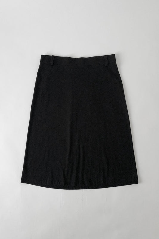 agnes b. black pocket cotton skirt
