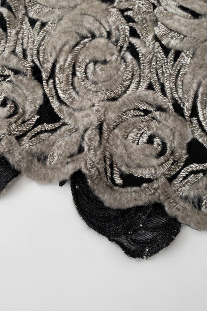 Italy black beige patterned vest