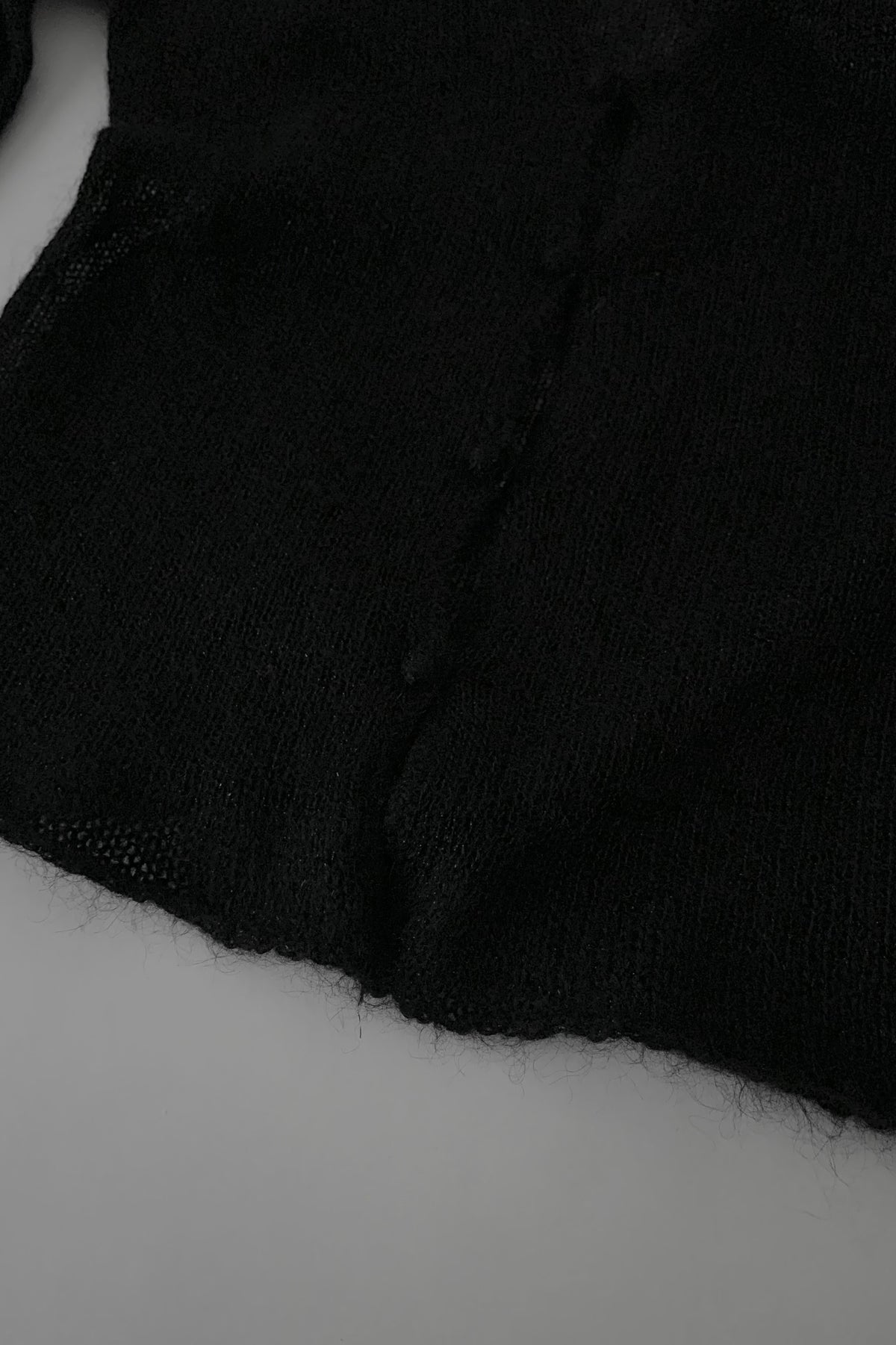 black mohair ensemble knit