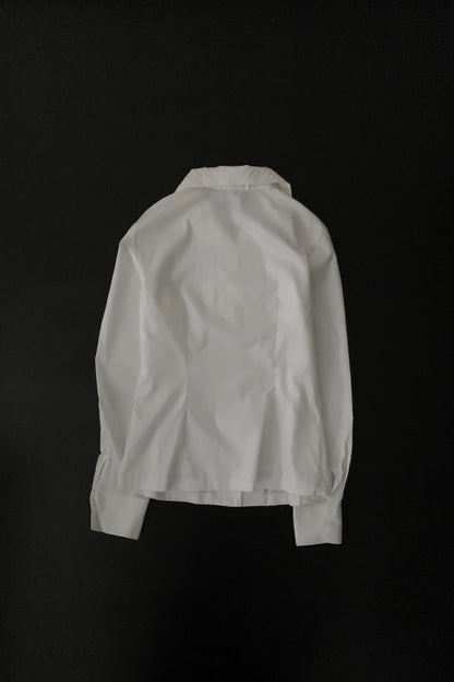 white stripe collar shirt