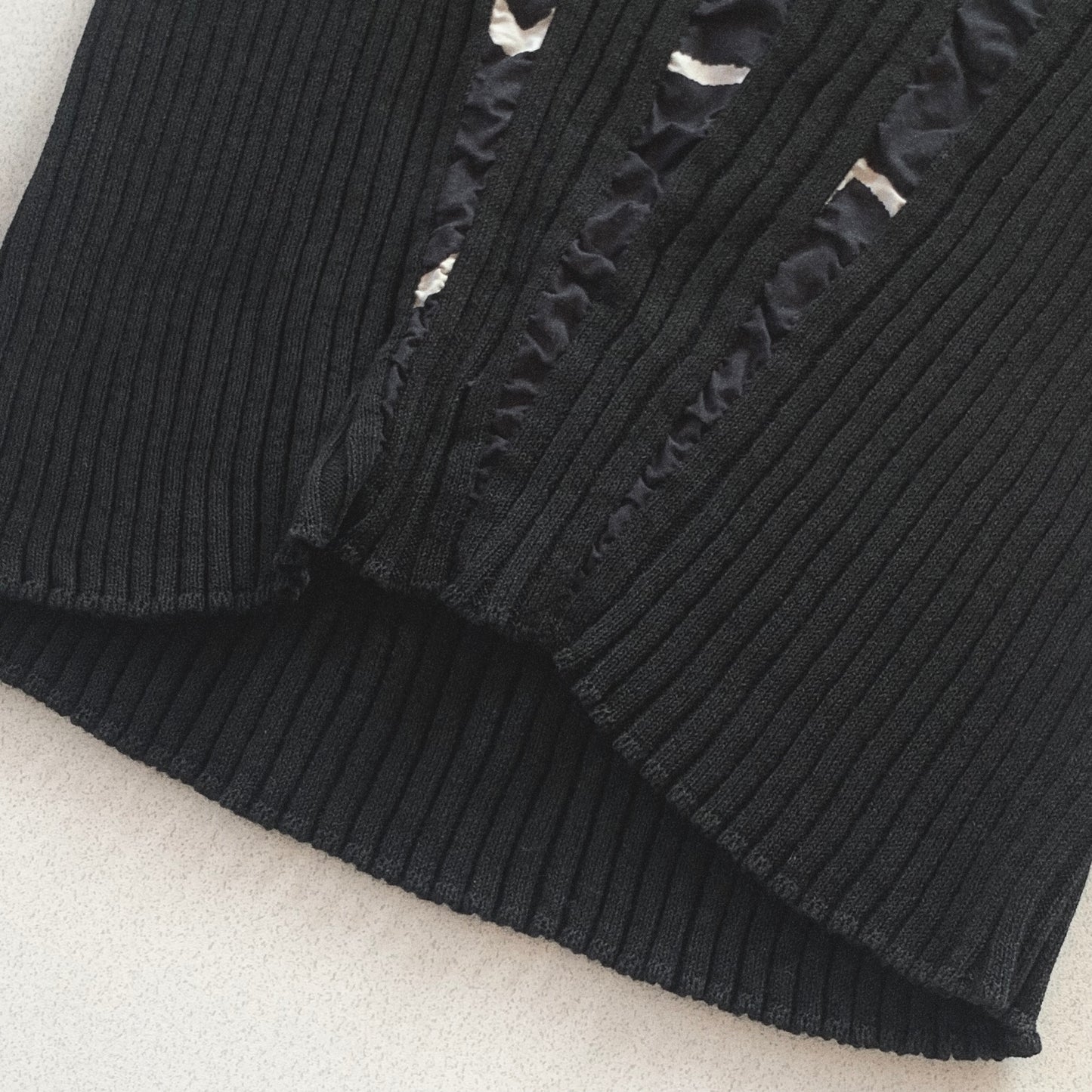 Italy rib print vest