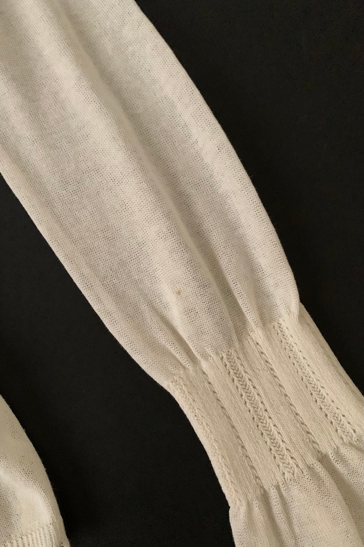ivory frill knit cardigan