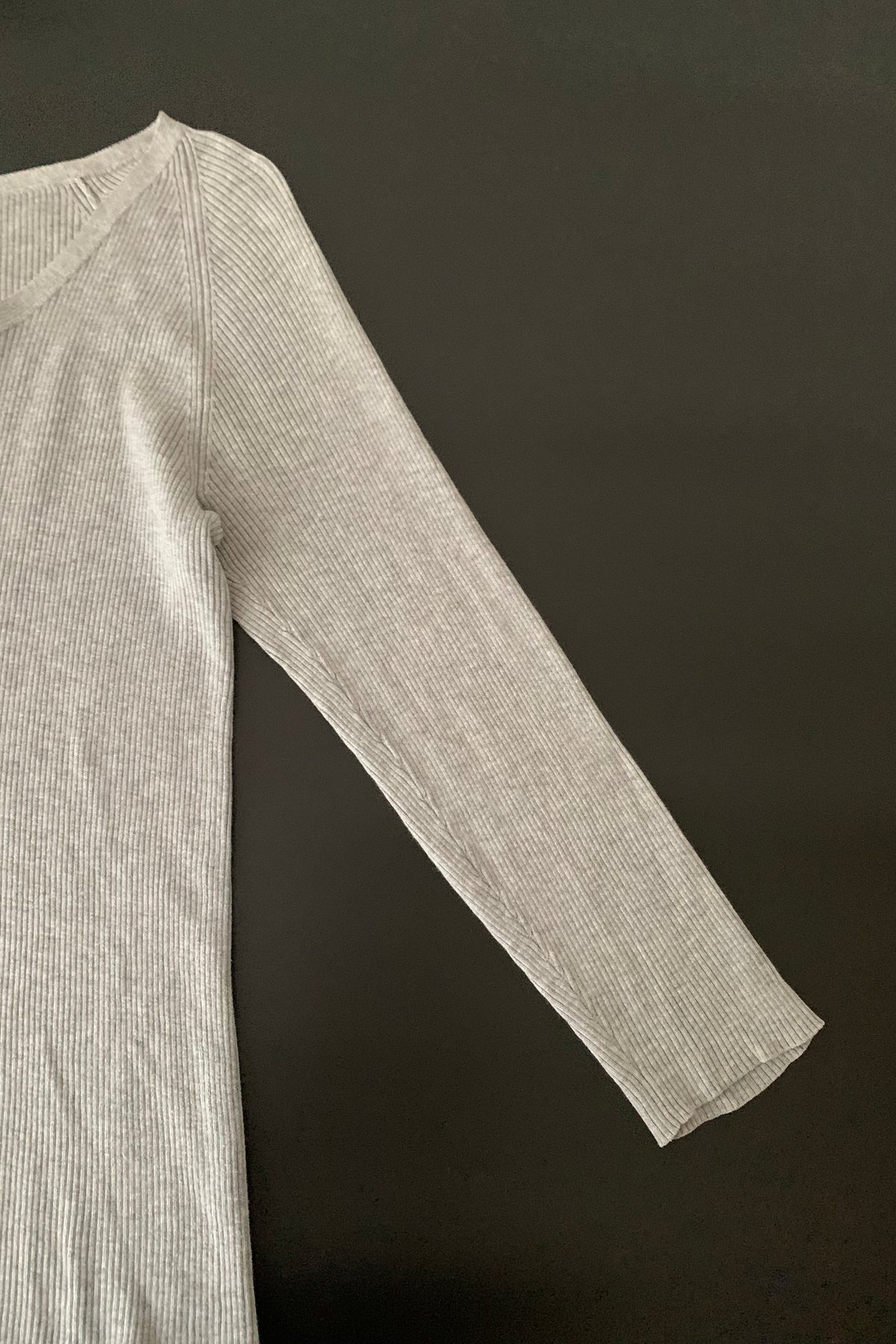 Calvin Klein gray rib cotton tops