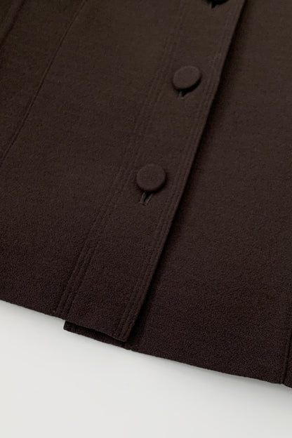dark brown single breasted jacket