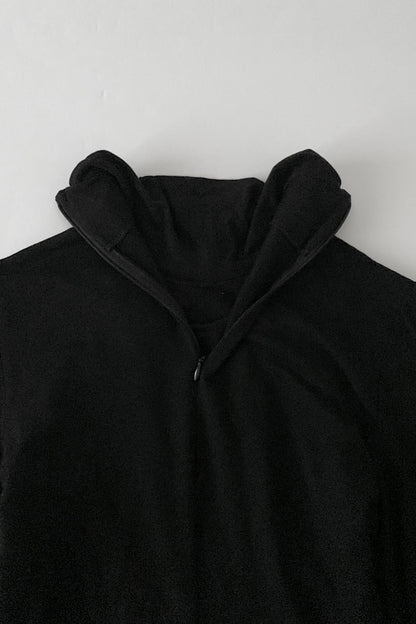 black half sleeve frill tops