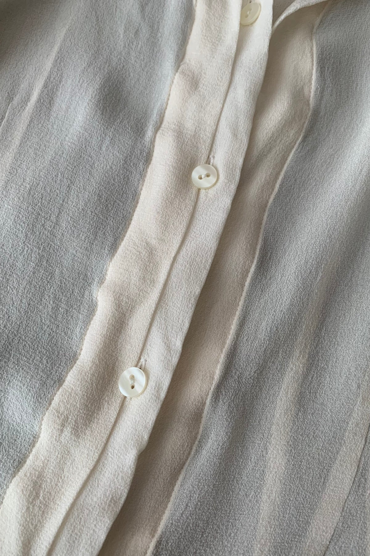 light beige silk see-through blouse