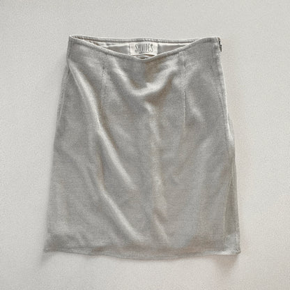 Italy silver summer knit skirt
