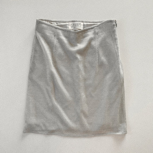 Italy silver summer knit skirt