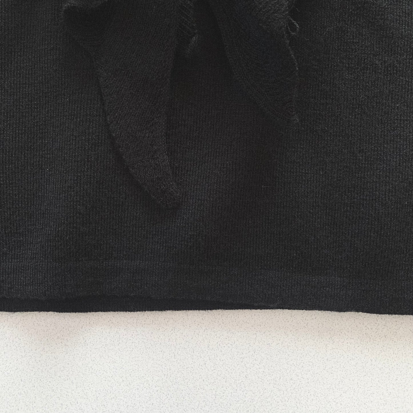 black v frill knit vest