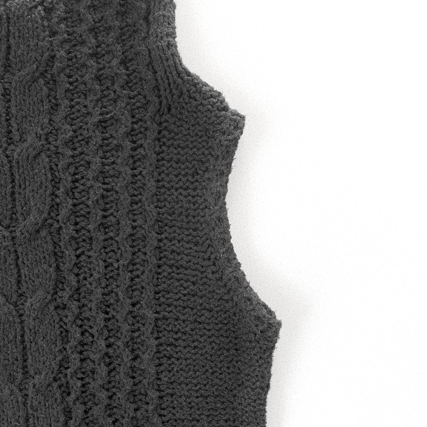 black knit design vest
