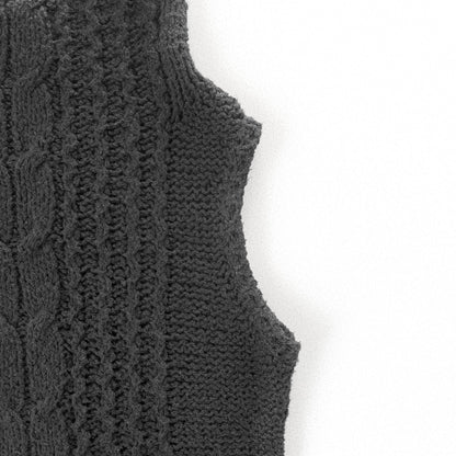 black knit design vest